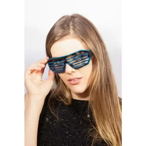 Adults EL Wire Glasses Light Up Neon Shutter Luminous Illuminated