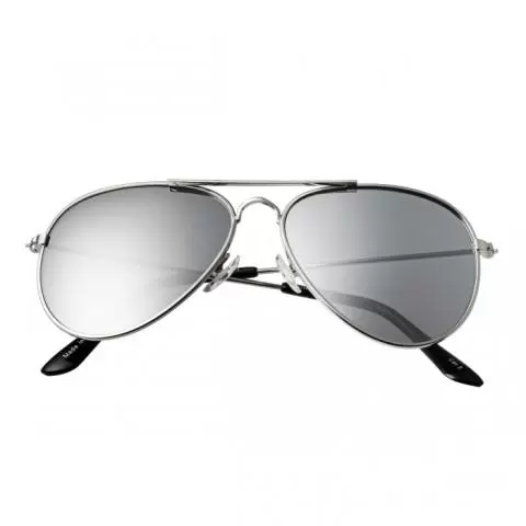 Ultra Silver Frame Silver Mirrored Lenses Childrens Kids Pilot Style Sunglasses Boys Girls Classic UV400 UVA