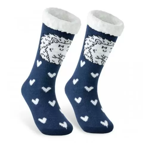 Slipper Socks Fleece Lined Bed Socks for Women Men Fluffy Socks in