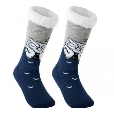 Slipper Socks Fleece Lined Bed Socks for Women Men Fluffy Socks in a Cute Animal  Socks Style Non Slip Socks for Men Women with Silicone Pads Grippy Socks  Thermal Novelty Socks