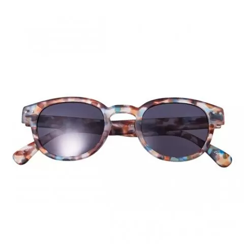 Ultra Blue Tortoiseshell Frame With Smoked Lenses Round Sunglasses For Men Women Circular Sunglasses UV400 Protection UVA UVB Adults Retro Sunglasses
