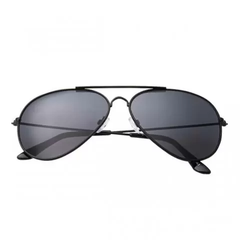 Ultra Black with Black Lenses Adult Pilot Style Sunglasses Men