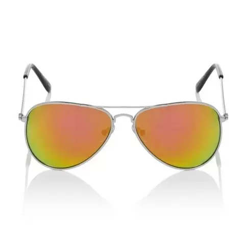 Ultra Silver with Pink Sunset Lenses Adult Pilot Style Sunglasses Men Women Classic Vintage Retro Glasses