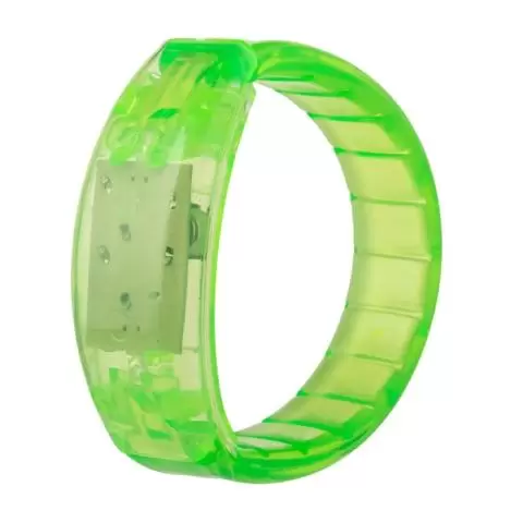 Green Multicolour LED Flashing Bracelets Glowing Push Button Light