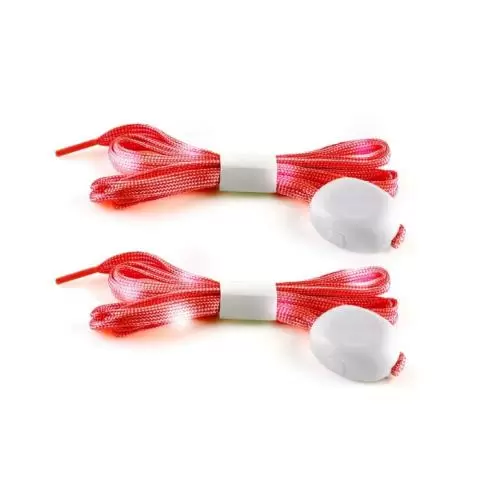 Ultra Red 1 to 6 Pairs of Nylon LED Shoelaces Light Up Shoe Laces Flashing  LED