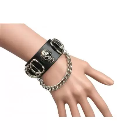 Yaju Leather Gauntlet Wristband Medieval Bracers Wrist Band Wide