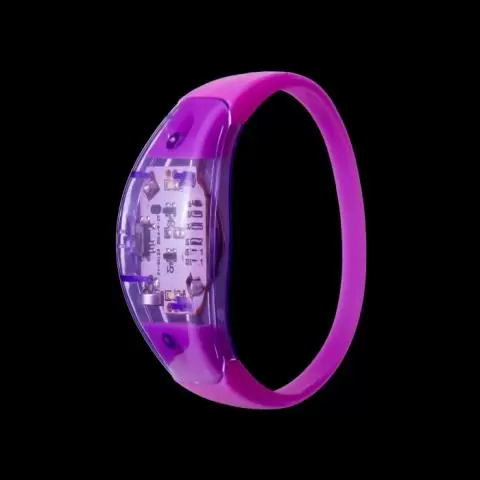 Purple LED Sound Activated Bracelet Light Up Flashing Bracelets