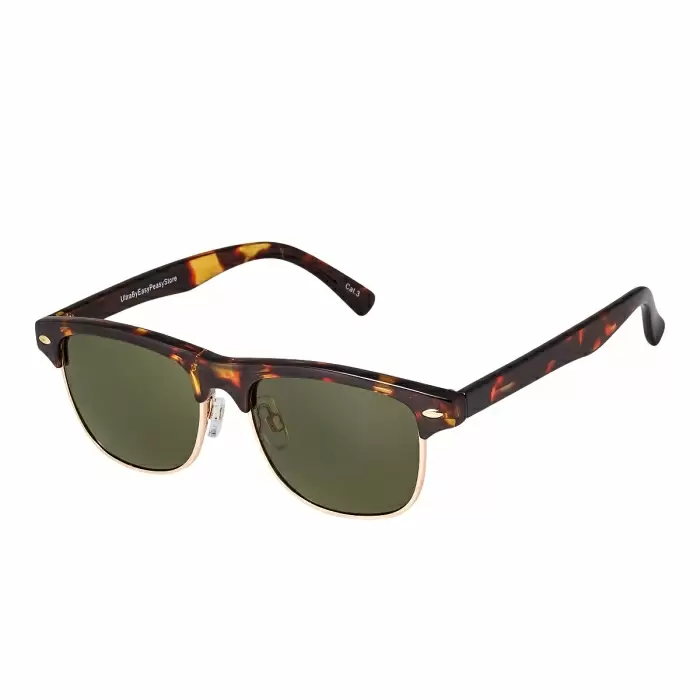 Tortoise Frame with Green Horizon Lenses Childrens Sunglasses Round ...