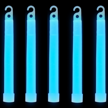 Ultra  Blue Coloured Bright Glow Sticks Premium Jumbo 6 Inch Glow Sticks Thick Neon Lights Individually Wrapped with Lanyards UV Party Accessories Party Glow in the Dark Camping Accessories