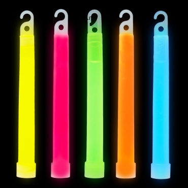 Ultra Bright Glow Sticks Premium Jumbo 6 Inch Glow Sticks Mixed Colour Packs of Thick Neon Lights Individually Wrapped with Lanyards UV Party Accessories Party Glow in the Dark Camping Accessories