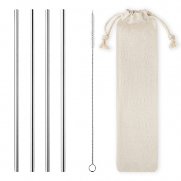 Packs of 6mm Wide Metal Straws Straight Stainless Steel and Carry Pouch/Case Reusable Straw with Case Cocktail Smoothie Straws Milkshake Straws