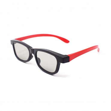 Red and Black Adults Passive 3D Glasses universal stylish for all Passive TVs Cinema and Projectors such as RealD Toshiba LG Panasonic and more
