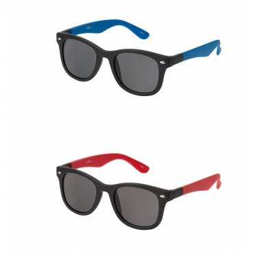 Clix Blue and Red Dual Frames Adults Classic Sunglasses with Changeable Arms Mens Womens UV400 Glasses Retro Vintage Eyewear Shades