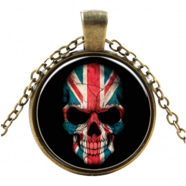 British Skull Style Steampunk Necklaces Classic Cyber Punk Victorian Mens Womens Jewellery Chain and Pendant Copper Vintage Cosplay