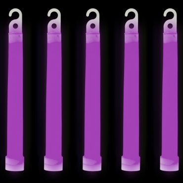 Ultra Purple Ultra Bright Glow Sticks 6” Jumbo 6 Inch Glow Sticks Thick Neon Lights Individually Wrapped with Lanyards UV Party Accessories Party Glow in the Dark Camping Accessories