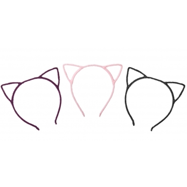 1 Black 1 Purple 1 Pink Cat Ear Non LED Head Band Cat Headbands For Women Adults or Children Cute Animal Ears Black Leopard Ears Cat Headbands Ears