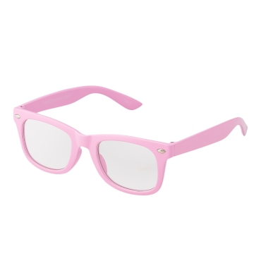 Pink Childrens Classic Clear Lens Glasses Fames Fake Glasses Frames with Lenses for Fancy Dress World Book Day Boys Girls Nerd Glasses Geek Hipsters Style Kids Dress Up Costume Glasses