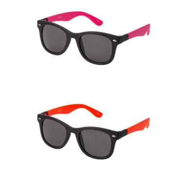 Clix Pink and Orange Dual Frames Adults Classic Sunglasses with Changeable Arms Mens Womens UV400 Glasses Retro Vintage Eyewear Shades