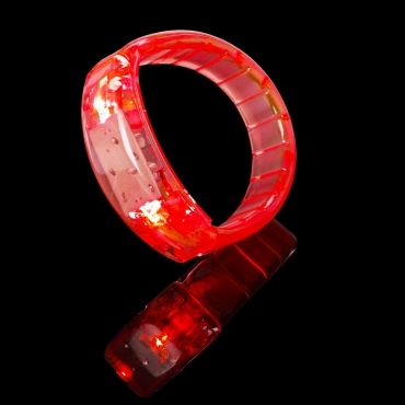 Red Multicolour LED Flashing Bracelets Glowing Push Button Light Up Adult Children