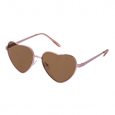 Womens Pink Frame Brown Lenses Heart Shaped Sunglasses Stylish Designer Style Sunglasses High Quality Retro UV400 Shades UVA UVB Protection