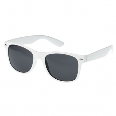 Ultra Adults Retro Classic Style Sunglasses White Frame Black Lenses UV400 Protection Rimmed Eyewear Mens Womens Unisex Shades
