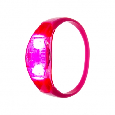 Ultra Pink LED Sound Activated Bracelet Light Up Flashing Bracelets Adult Children