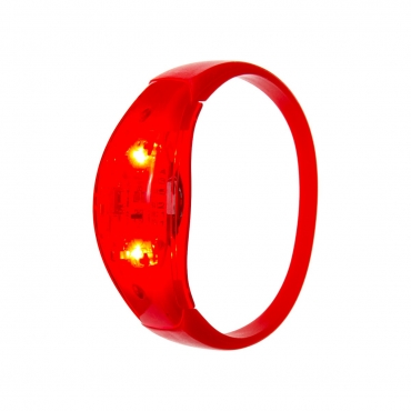 Ultra Red LED Sound Activated Bracelet Light Up Flashing Bracelets Adult Children