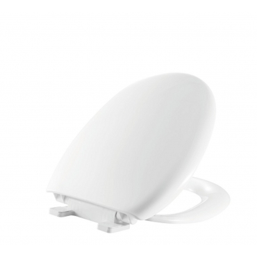 Ultra White Oval Anti Bacterial Soft Slow Close Toilet Seat Quiet and Easy Quick Release Bottom Fixing Adjustable Hinges Oval Standard for UK Toilets