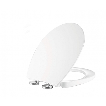 Ultra White Soft Slow Close Oval Toilet Seat Quiet Easy Quick Release Top Fixing Tight Adjustable Hinges Anti Bacterial Standard Fitting UK Toilets