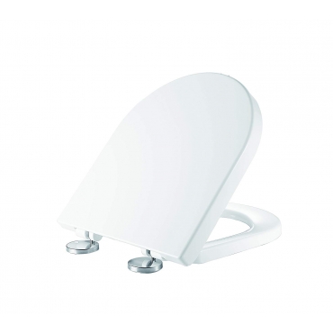 Ultra White Oval Soft Slow Close Toilet Seat Antibacterial Quiet Easy Quick Release Top Fixing Adjustable Hinges Toilet Seat Standard For UK Toilets