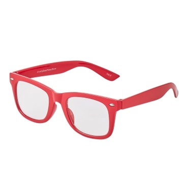 Red Childrens Classic Clear Lens Glasses Fames Fake Glasses Frames with Lenses for Fancy Dress World Book Day Boys Girls Nerd Glasses Geek Hipsters Style Kids Dress Up Costume Glasses