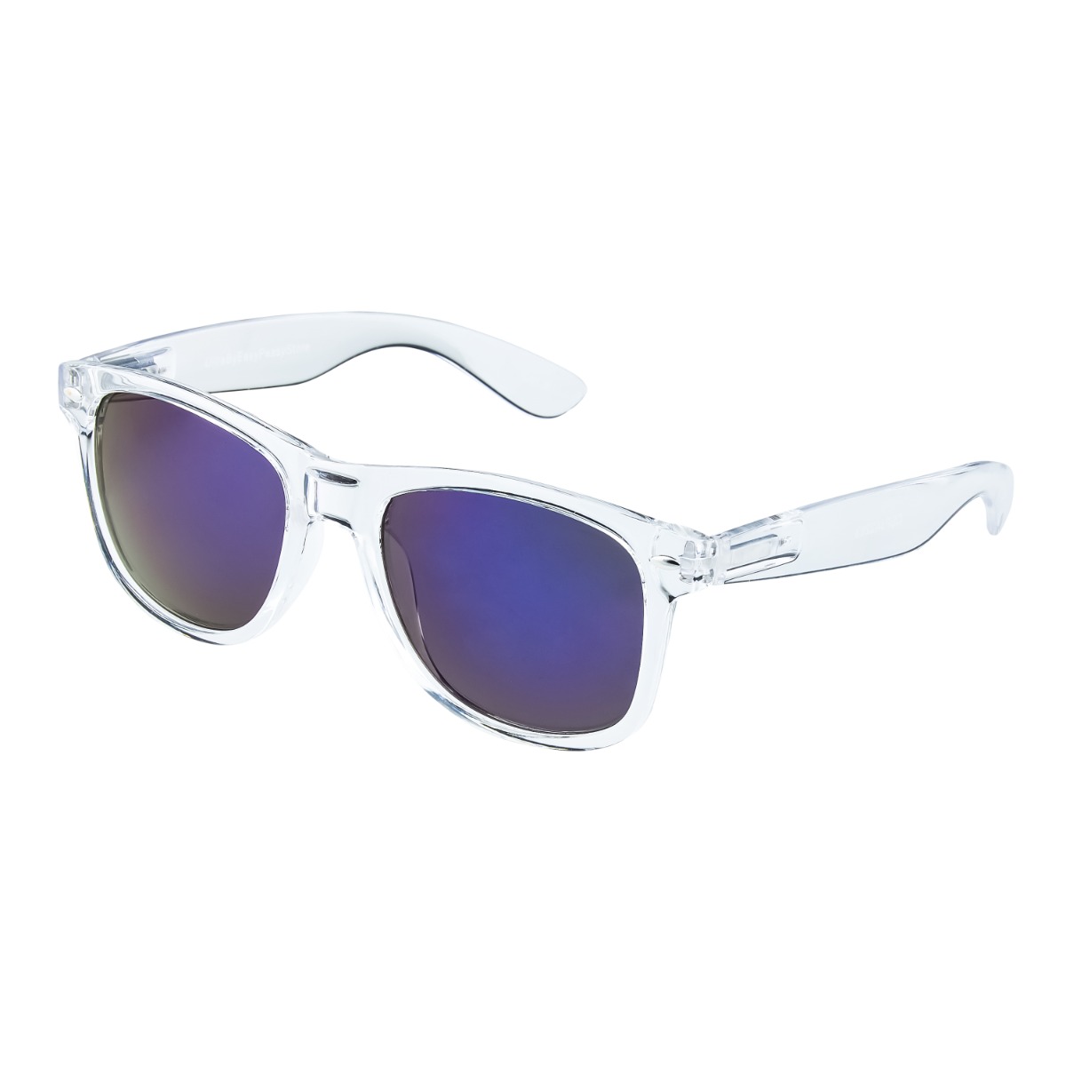 ASOS Round Sunglasses In Clear With Silver Mirror Lens | ASOS