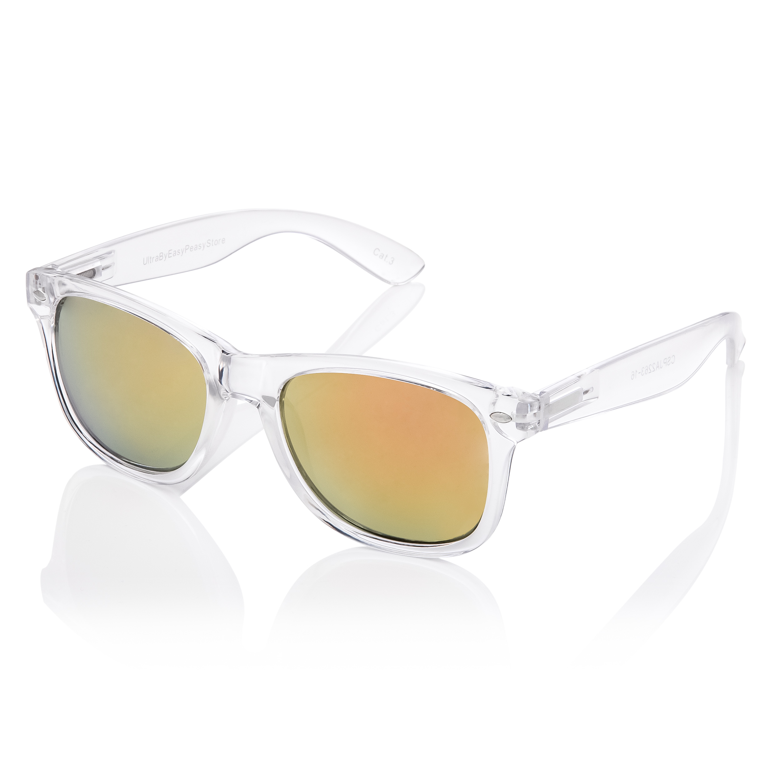 Pink see through sunglasses sales