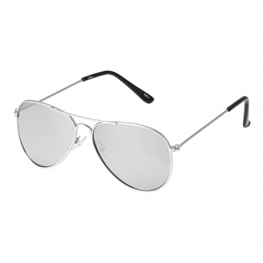 Ultra Silver Frame Silver Mirrored Lenses Childrens Kids Pilot Style Sunglasses Boys Girls Classic UV400 UVA UVB Metal Shades Glasses Unisex Suitable for Ages 3 to 9 Years