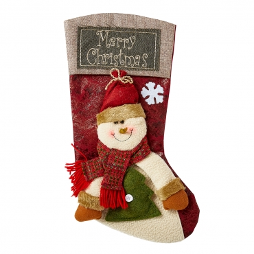 Ultra Snowman Christmas Stockings Large 3D Plush Xmas Sock Sack Gift Bag for Tree Christmas Stocking Pouch Bag Candy Bag Christmas Decorations For Kids Adults Christmas Decoration for Fireplace