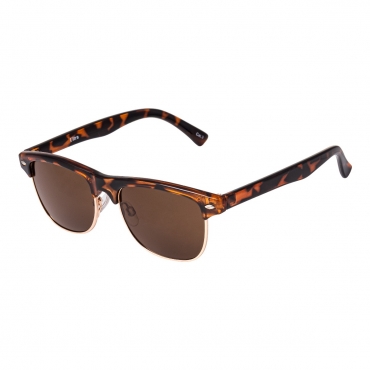 Tortoise Shell with Brown Lenses Childrens Round Half Frame Kids Sunglasses UV400 UVA Protection Retro Classic Boys Girls Glasses Half Rim Vintage Style Suitable for Ages 3 to 8 Years