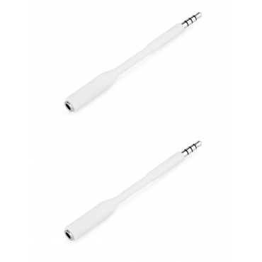 Ultra White Coloured 3 5mm Headset Audio Jack Extender For Iphone And Android Battery Cases No Sound Distortion And Supporting Volume Controls