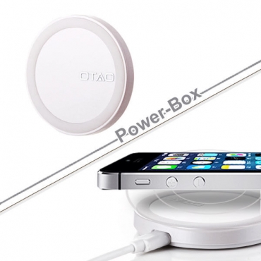 OTAO White 0.98cm Thinnest in the World QI Charger Pad for Samsung HTC Iphones LG +