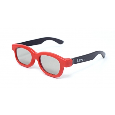 1 to 5 Pairs of Red and Black Childrens Passive 3D Glasses for Kids Universal for Passive TVs Cinema and Projectors Such as RealD