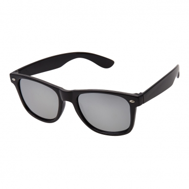 Ultra Adults Retro Classic Style Sunglasses Black Frame Silver Mirrored Lenses UV400 Protection Rimmed Eyewear Mens Womens Unisex Shades