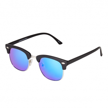 Ultra Black Frame Ice Blue Lenses Adults Half Rim Rimmed Classic Mens Womens Sunglasses Retro UV400 Glasses