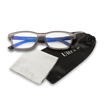 Tortoise Frame with Grey Front Anti Blue Light Blocking Glasses UV400 Filter Anti Eye Strain and Fatigue Aiding Better Sleep Unisex with Clear Transparent Lenses