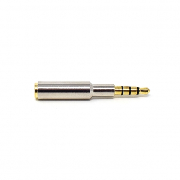 Ultra Male to Female 45mm 4 Pole 3.5mm Silver Plated Gold Plated Metal Headphone Jack for iPhone Tablets Speakers Microphone and Card Readers