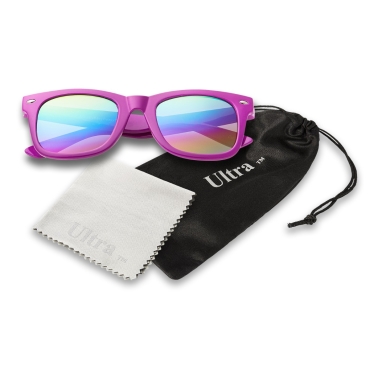 Ultra Purple Childrens Sunglasses Classic Kids Glasses UV400 UVA UVB Protection Girls Boys Retro Fashion Shades Unisex Suitable for Ages 3 to 10yrs