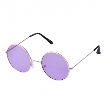 Ultra Gold Frame with Purple Lenses Adults Retro Round Large John Lennon Style Sunglasses Classic Men Women Vintage Retro UV400 Glasses Unisex