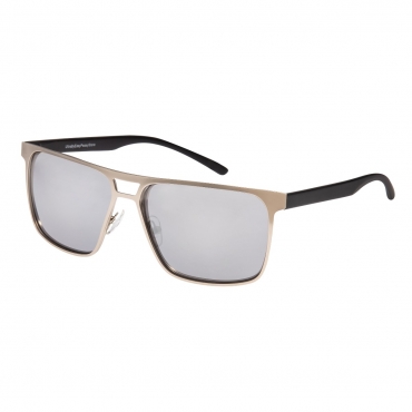 Adults Mens Sunglasses Silver and Black Frame with Silver Mirrored Lenses Composite Lightweight Alloy UV400 Classic Eyewear Glasses Driving Running