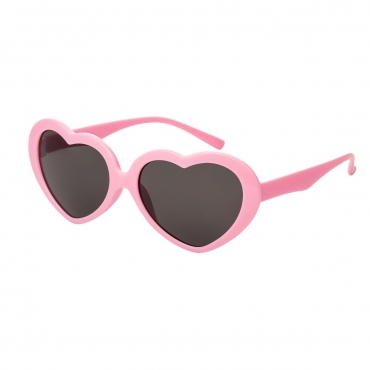 Pink Childrens Heart Shaped Classic Sunglasses Girls UV400 Protection UVA UVB Retro Frames Style Love Kids Cute Lolita Glasses Fashion Shades Suitable for Ages 3 to 10 Years