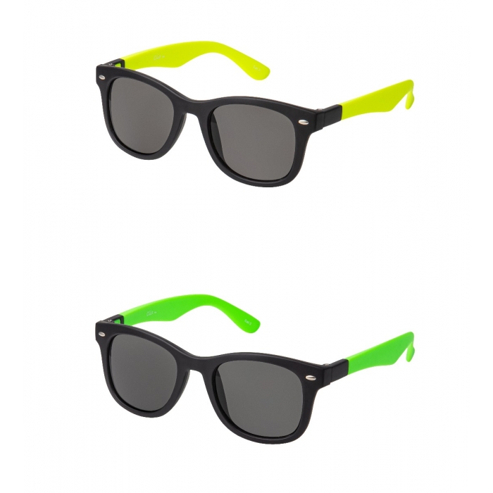 Clix Green and Yellow Dual Frames Adults Classic Sunglasses with Changeable Arms Mens Womens