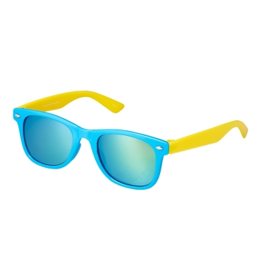 Ultra Blue and Yellow Kids Sunglasses Rubber Flexible Childrens Sunglasses UV400 UV Protection UVA UVB Boys Sunglasses Girls Sunglasses for Kids Retro Classic Sun Glasses Unbreakable Glasses Suitable for Ages 3 to 10 Years