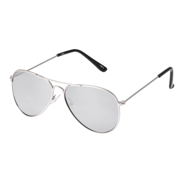 Ultra Silver Frame Silver Mirrored Lenses Childrens Kids Pilot Style Sunglasses Boys Girls Classic UV400 UVA UVB Metal Shades Glasses Unisex Suitable for Ages 3 to 9 Years
